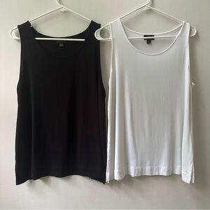 J. Jill Wearever Black & White Tank Top Bundle | Size M Petite